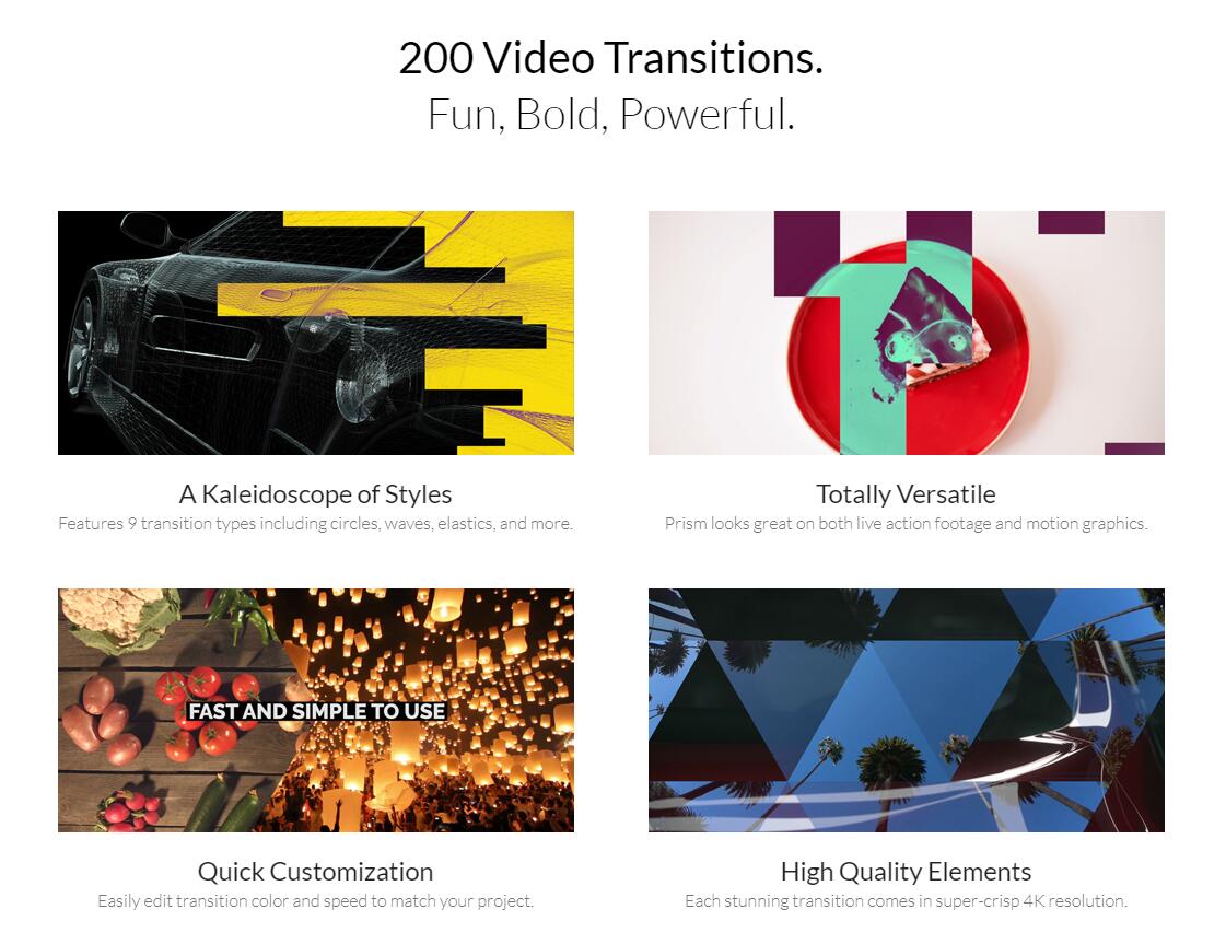 200组遮罩转场视频素材 RocketStock – Prism 200 High-Energy Transitions RS3016-1