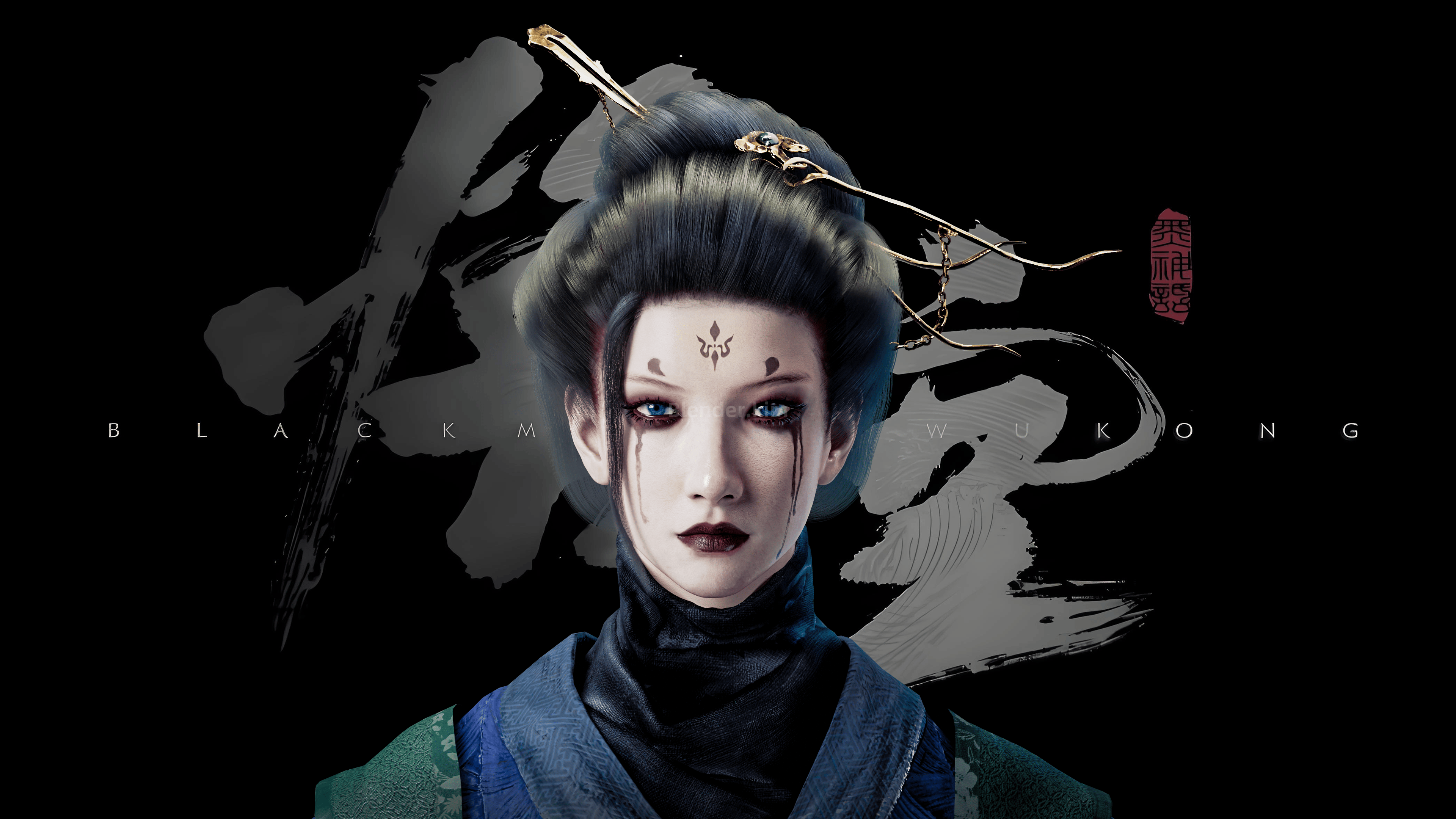 高精度黑神话悟空游戏人物角色Blender模型-1