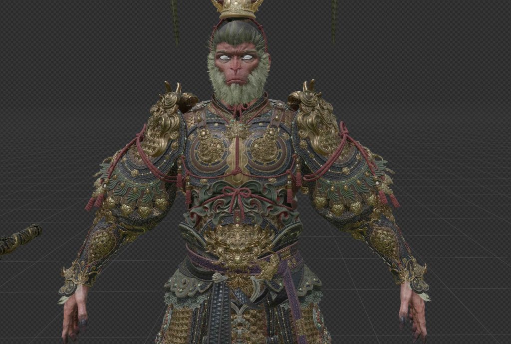 高精度黑神话悟空游戏人物角色Blender模型-1