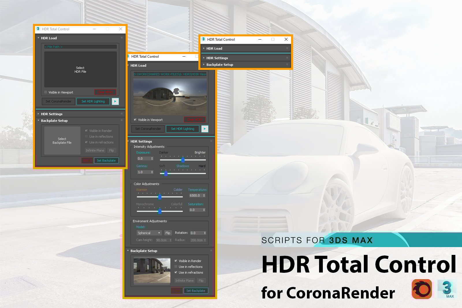 3DS MAX插件|照明渲染HDRI控制(HDR Total Control V2.5)-1