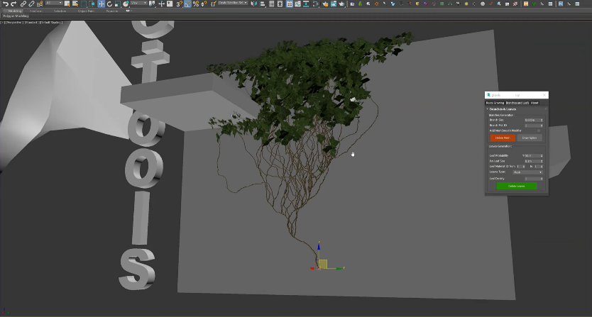 3DS MAX藤蔓生长动画插件(Gtools Ivy Generator 0.79 3ds Max 2018 – 2024)-1