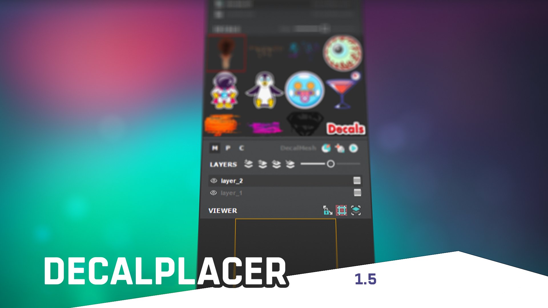 模型贴图贴画工具(Decal Placer V1.5)-1