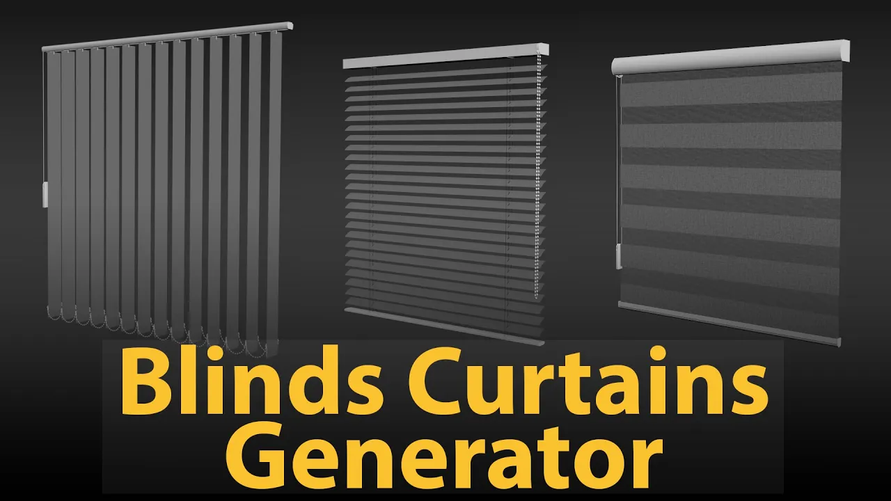 3DS MAX百叶窗窗帘生成插件 Blinds Curtains Generator 1.0-1