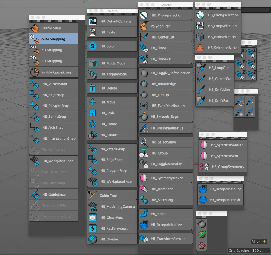 HB Modelling Bundle 2.34 Win/Mac(C4D快速建模脚本工具包下载)-2